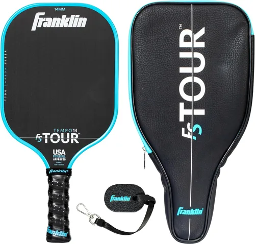 Miniatura 12 de Juego de pala de pickleball profesional Franklin Sports - Pala de fibra de carbono serie FS Tour, cubierta + borrador - 14mm + 16mm Rosado