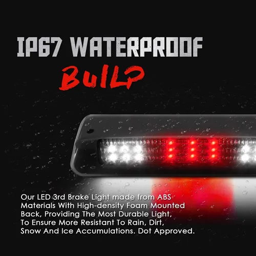 Miniatura 3 de Luz de freno trasera impermeable de doble fila LED, tercera cola de montaje alto, repuesto para Ford F-150 Lincoln Mark LT 2004 2005 2006 2007 2008