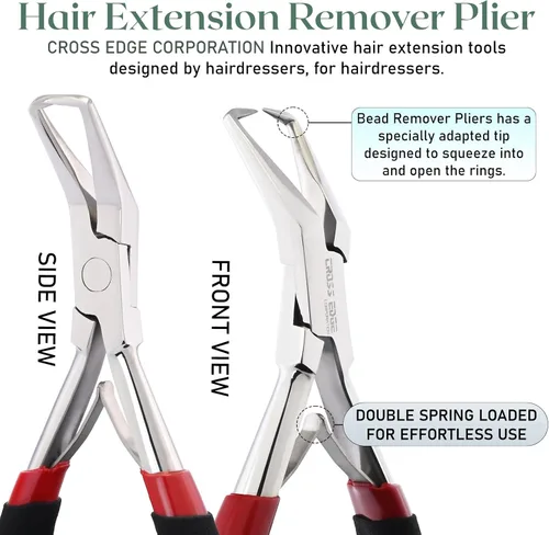 Miniatura 7 de Herramientas profesionales para extensiones de cabello, alicates para microenlaces y cuentas, removedor de microanillos, abridor de cuentas de 5.5