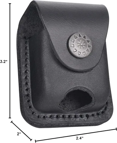 Miniatura 6 de Funda de cuero para encendedor hecha a mano con lazo para cinturón de bolsillo
