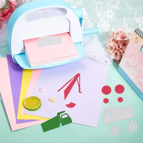 Miniatura 7 de GLOBLELAND Troqueles de corte para automóviles y camiones para hacer tarjetas, grúa y cisterna, troqueles para manualidades, álbumes de recortes