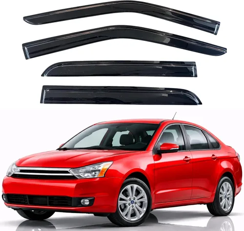 Miniatura 282 de KPY Visor de ventana compatible con Hyundai Tucson 2021-2025, 4 piezas de deflector de ventilación para ventana lateral, estilo Mugen, protector