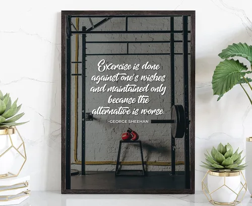 Miniatura 54 de Arte de pared con texto en inglés «Be Stronger Than Your Excuss», póster de gimnasio, impresiones de gimnasio, gimnasio en casa, decoración