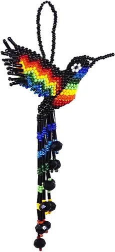 Miniatura 18 de Mia Jewel Shop - Figurina colgante decorativa de colibrí Figuras de pájaros para decoración del hogar Adorno de vidrio checo con cuentas