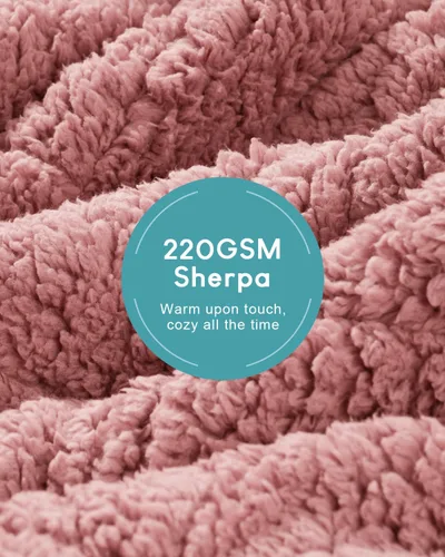 Miniatura 4 de Cottonblue Manta con peso de jacquard de 15 libras para adultos, tamaño individual, manta de forro polar sherpa ultrasuave para relajarse y dormir