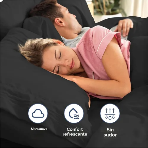 Miniatura 4 de Juego de sábanas tamaño King de 4 piezas - Juego de sábanas cómodas, transpirables y refrescantes - Ropa de cama de lujo para hotel para mujeres, 08