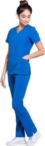 Miniatura 3 de Cherokee Camiseta quirúrgica de ajuste contemporáneo para mujer con panel de punto elástico CK680
