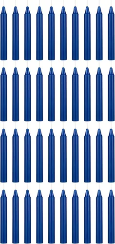 Miniatura 55 de MEGA CANDLES 20 piezas de velas cónicas mini sin perfume amarillas exquisitas, 10 cm de alto x 1 cm de diámetro, Campanas Mágicas, Encantamiento