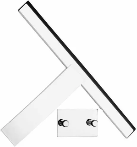Healeved Limpiaparabrisas de cristal de lujo para baño limpiador de acero inoxidable con mango deslizante