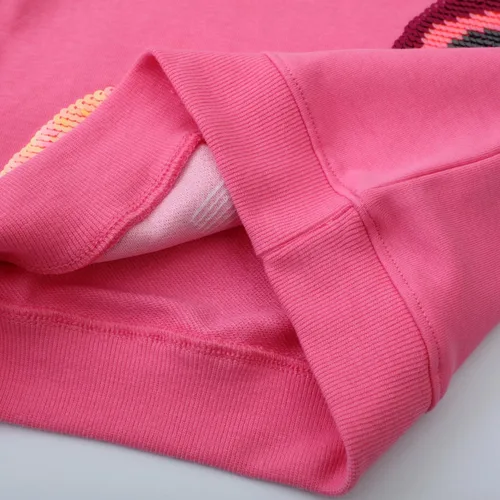 Miniatura 34 de Sudaderas para niñas pequeñas, cuello redondo, sin botones, de manga larga, para invierno, casual, ropa 2T-7T, Dinosaurio