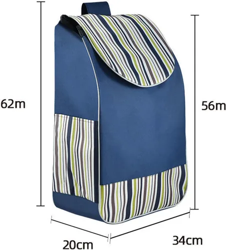 Miniatura 2 de Bolsa de repuesto plegable para carrito de compras - Bolsa de almacenamiento impermeable de tela Oxford, bolsa de repuesto para carretilla portátil