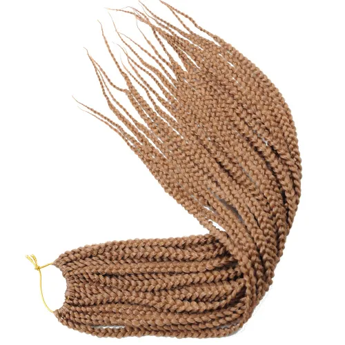 Miniatura 47 de 6 paquetes/lote (14/18/24/30) pulgadas, 0.4 in, 20 hebras por paquete, 3 extensiones de cabello trenzado de ganchillo finas, diámetro 3X