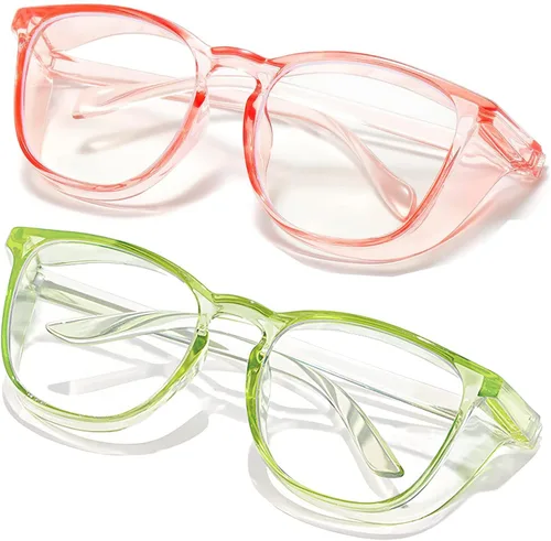 Miniatura 14 de SQIMZAR - Lentes de seguridad para mujeres, para enfermeras, lentes protectores, lentes de seguridad antivaho Púrpura claro+rosa claro