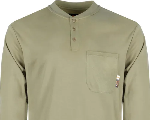 Miniatura 63 de KONRECO Camisas FR para hombre resistentes al fuego/ignífugo CAT2 7oz algodón dos tonos y camisa Henley