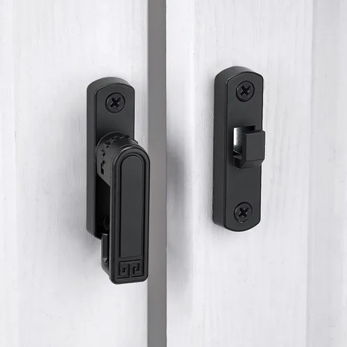Miniatura 7 de INIRET Pestillos de Puerta de Granero, Cerradura de Portón Ajustable de 90/180 Grados, Pestillo de Cerradura de Puerta en Ángulo Recto de Aleación