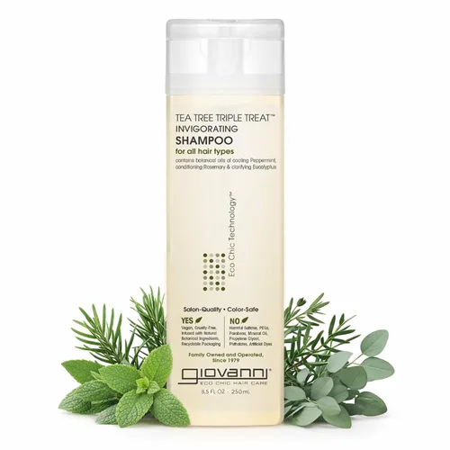 Miniatura 11 de Shampoo Giovanni Triple Treat de árbol de té, 8.5 oz
