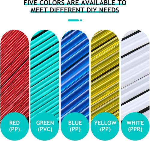 Miniatura 3 de 100 varillas de soldadura de plástico de 7.9 pulgadas, varillas de reparación de soldador de plástico PP/PVC/PPR para parachoques de automóvil
