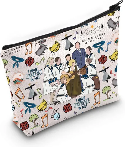 POFULL Von Trapp - Bolsa de cosméticos para películas musicales, regalo para amantes de la música, regalo para cantar