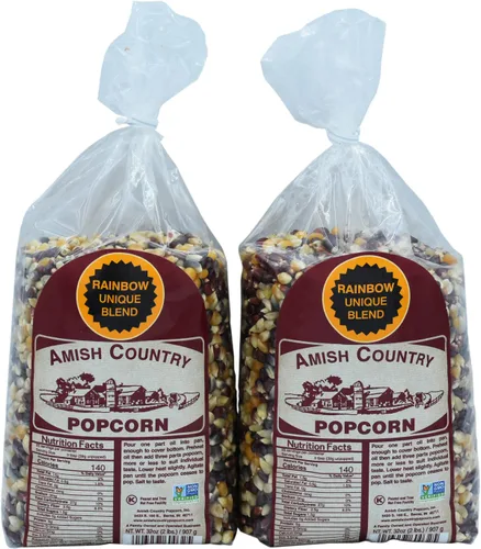 Miniatura 10 de Amish Country Popcorn Bolsa de 6 libras Granos de palomitas de maíz arcoíris Tradicional, sin OGM y sin gluten (Arcoíris - Bolsa de 6 libras)