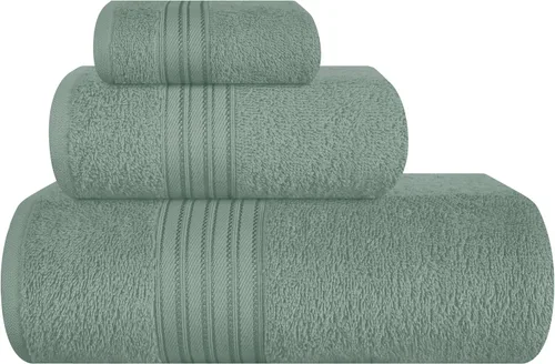 Miniatura 8 de BOUTIQUO Juego de 2 toallas de baño 100% algodón de 28 x 55 pulgadas, toallas de baño grandes ecológicas, compactas, de secado rápido, ligeras, Rosa