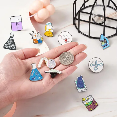 Miniatura 86 de Pandahall - Broches esmaltados de aleación con varios temas, broche de solapa, juego de pines esmaltados