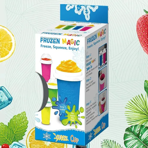 Miniatura 2 de REGNBUE Slushy Maker - Vaso mágico para hacer jugo, leche, yogur, helado, taza refrescante con tapa y popote para niños, amigos, familia