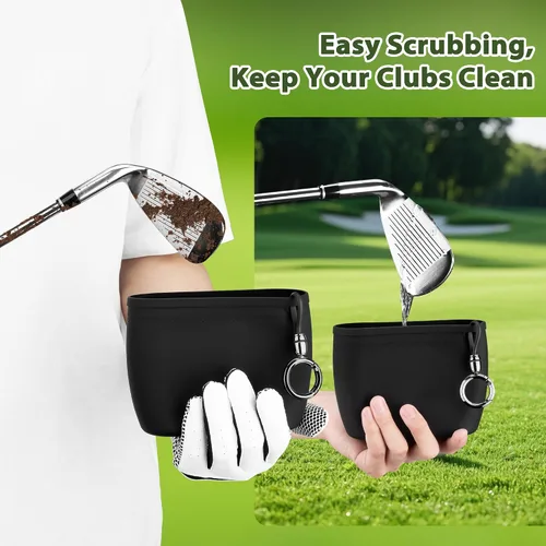 Miniatura 5 de MOSTY Golf Club & Ball Cleaner Bag,Durable Golf Club Cleaning Kit and Ball Washer Pouch,Club Cleaner for Golf Bag, Golf Gifts for Men Women Golfers