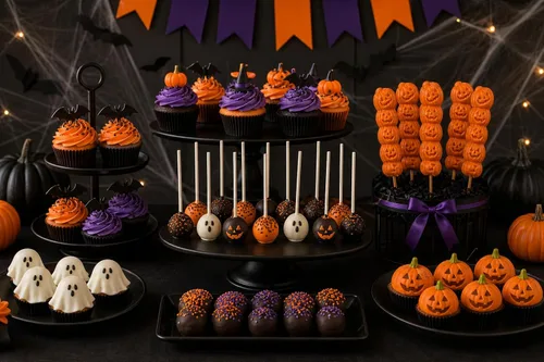 Miniatura 3 de Molde de caramelo de chocolate con pretzel de calabaza para Halloween 946