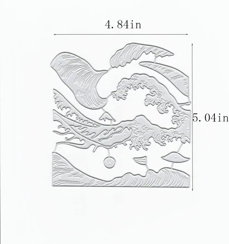 Miniatura 2 de Metal Big Waves Spray Verano Océano Troqueles Troquelado Troqueles de Corte Plantillas de Embossing Plantillas Molde de Plantilla para Hacer