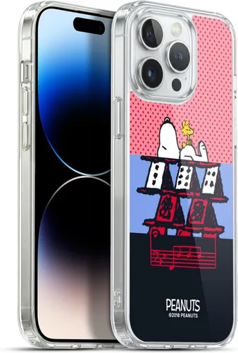 Miniatura 394 de Head Case Designs Funda de gel con licencia oficial de Peanuts Snoopy & Woodstock Halfs and Laughs [protección de grado militar] compatible