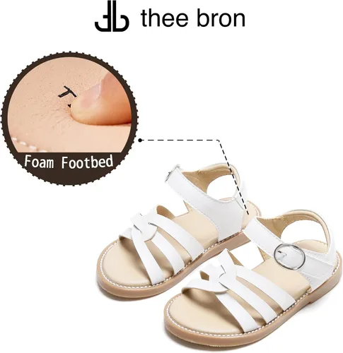 Miniatura 130 de THEE BRON Sandalias cómodas para niñas, zapatos para niños, sandalias rellenas