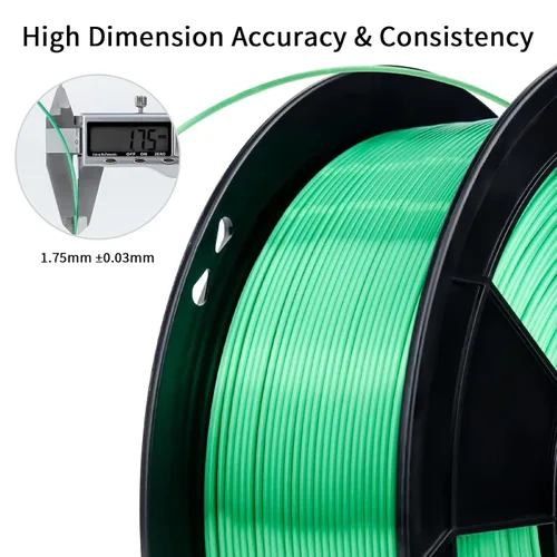 Miniatura 2 de ZIRO Filamento PLA fluorescente de 0.069 pulgadas, luminoso solo por luz UV, filamento de impresora 3D de efecto brillante, carrete de 2.2 libras