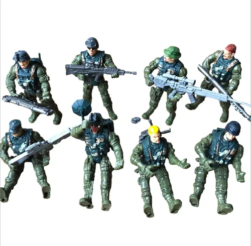 Figura de acción de soldado para hombres del ejército con accesorios de armas, figura del equipo SWAT, juego militar, ideal para Navidad,