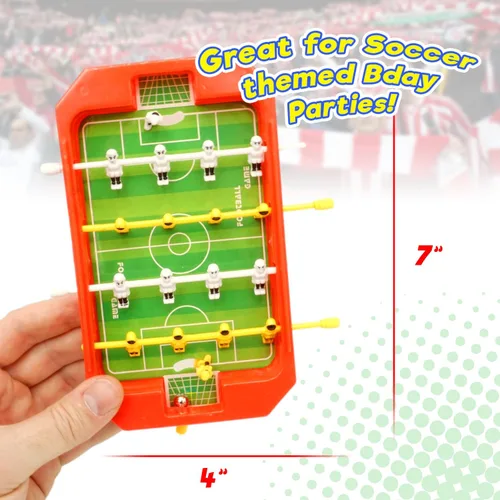 Miniatura 4 de JA-RU Mini Foosball Table (1 Toy) Mini Arcade Tabletop Soccer & Football Party Favors. Portable Handheld Games for Kids & Office Desk Toys. 255-1s