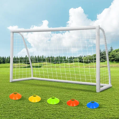Miniatura 11 de ORIENGEAR Soccer Goal, 12x6/10x6.5/8x6/6x4 Full Size Soccer Goals for Backyard, Soccer Net with Training Discs, Portable Soccer Goal for Kids and
