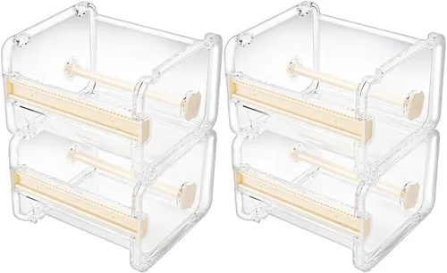 molshine Paquete de 4 dispensadores de cinta Washi, soporte para rollo de cintas adhesivas de escritorio múltiples, cortador de cinta de