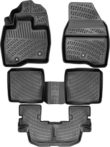Miniatura 9 de RizLiner Ford Maverick 2022-2026 (sin modelos híbridos) Alfombrillas 3D de ajuste personalizado compatibles con Ford Maverick, tapetes de goma
