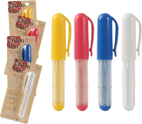 Miniatura 7 de Calvana Marcadores de tiza de tela (paquete de 2) - Borra tiza de sastre para acolchado y costura - Compatible con la mayoría de telas - Con Azul