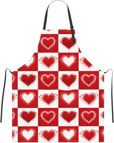 Miniatura 32 de Delantales florales azules para el hogar, 2 bolsillos, 33 x 28 pulgadas, para hombres y mujeres, diseño floral gris, impermeable, para manualidades