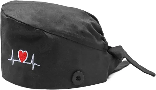 CHUANGLI - Gorro de trabajo de color sólido con botones banda de algodón ajustable para el sudor sombreros para mujeres y hombres talla única