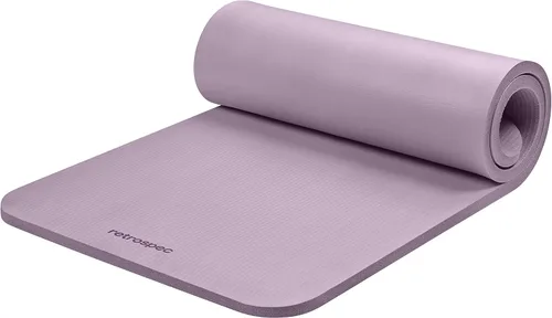 Retrospec Solana - Tapete de yoga de 1 pulgada de grosor con correa de nailon, unisex, antideslizante, para yoga, pilates, estiramiento, ejercicios
