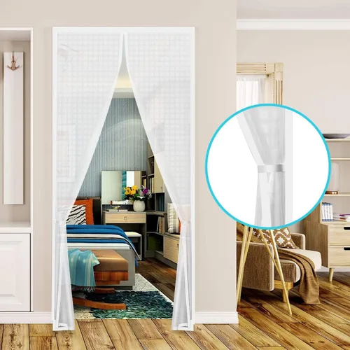 Miniatura 5 de Cortina aislada, pantalla térmica magnética autosellante de EVA que mantiene el frío fuera, cierre automático para cocina, patio, habitación de aire