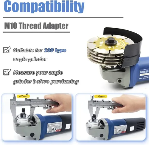 Miniatura 7 de Mesee Amoladora angular M10 a ranuradora adaptador, adaptador de ranura de cambio rápido, accesorio de cabezal de conversión, amoladora angular