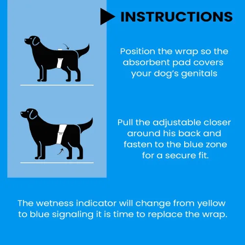 Miniatura 6 de BV Pañales para Perros Machos Medianos (Cintura 13-23 pulgadas) Súper Absorbentes – 50 Unidades Desechables – Pañales para Perros con Indicador