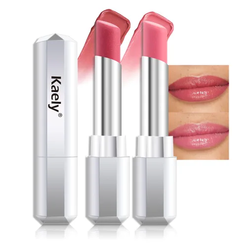 Miniatura 17 de Kaely - 2 piezas de bálsamo labial tintado de miel, lápiz labial de brillo hidratante para labios secos de mujer, maquillaje de mancha de brillo