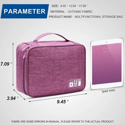 Miniatura 9 de VOCUS Organizador de Electrónica para Viaje Organizador de Cables de Viaje Bolsa para Accesorios Electrónicos, Estuche Portátil de Gran