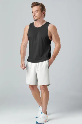 Miniatura 5 de Liberty Imports Paquete de 3 pantalones cortos deportivos para hombre, pantalones cortos deportivos casuales con bolsillos con cremallera, ropa