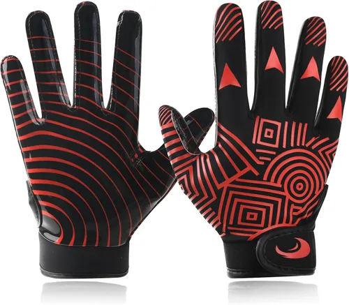 Miniatura 11 de Guantes de fútbol juvenil para niños, guantes receptores de agarre de silicona con capacidad de súper palo para la mejor experiencia de juego