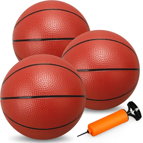 Miniatura 8 de LNCOJOLM Pelota de baloncesto de 9.8 pulgadas para niños y adolescentes, pelota suave para aro de baloncesto, bolas impermeables de PVC tamaño 7