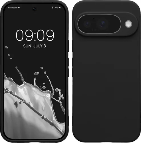 Miniatura 88 de kwmobile Funda compatible con Google Pixel 9 Pro - Funda protectora delgada de TPU para teléfono - Acabado mate suave - Negro mate